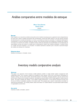 Inventory models comparative analysis Análise
