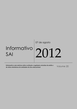Informativo SAI - Volume 20