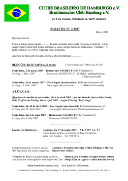 Boletim Informativo N° 2 /2007
