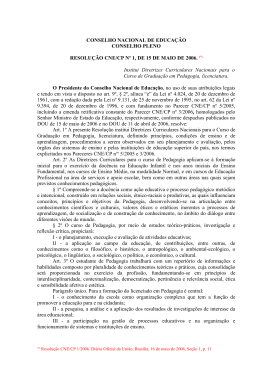 Resolução CNE/CP nº 1, de 15 de maio de 2006