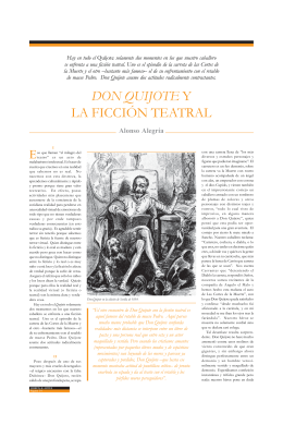 Don Quijote y la ficción teatral / Alonso Alegria