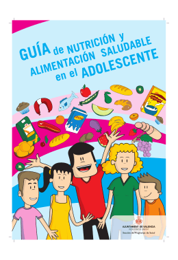 Guía de Nutrición y Alimentación Saludable en el Adolescente