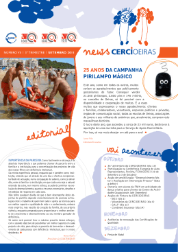 Newsletter nº 7 CERCIOEIRAS - 25 anos da Campanha Pirilampo