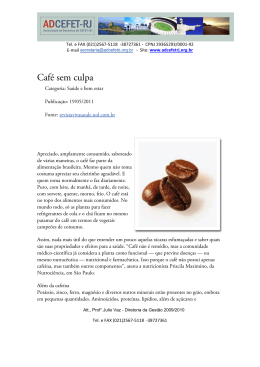 Café sem culpa - ADCEFET-RJ