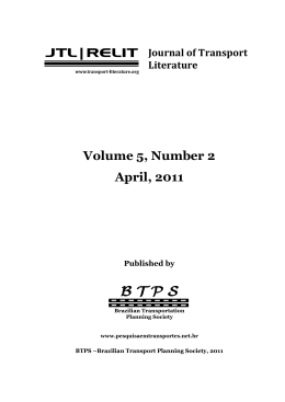 B T P S - Journal of Transport Literature