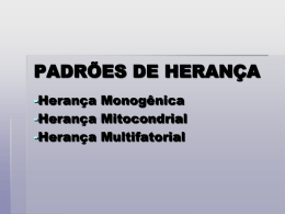 PADRÕES DE HERANÇA MONOGÊNICA