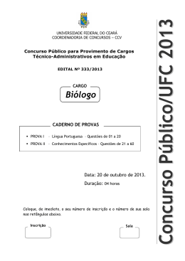 Biólogo - CCV - Universidade Federal do Ceará