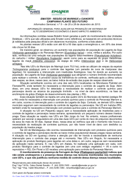 EMATER - REGIÃO DE MARINGÁ e CIANORTE CAMPANHA