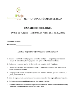 Exame_2009 - Instituto Politécnico de Beja