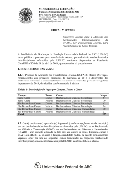 MINISTÉRIO DA EDUCAÇÃO EDITAL Nº 009/2015 - Prograd