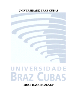 UNIVERSIDADE BRAZ CUBAS Plano de Desenvolvimento