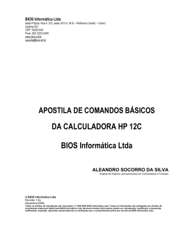 DA CALCULADORA HP 12C BIOS Informática Ltda