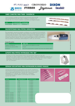 canes (canister) para tubos criogênicos macropipetador para