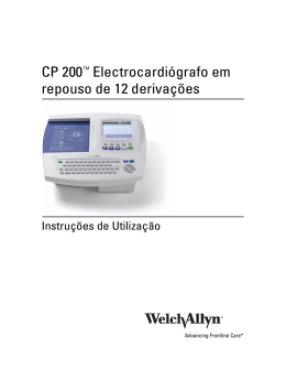 CP 200 Electrocardiógrafo em repouso de 12