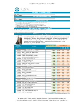 Lista de preços de varejos - Retails price list