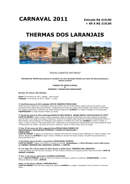 THERMAS DOS LARANJAIS - Premium Viagens e Turismo