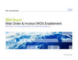 WOI Invoice pilot supplier training - Brazil English