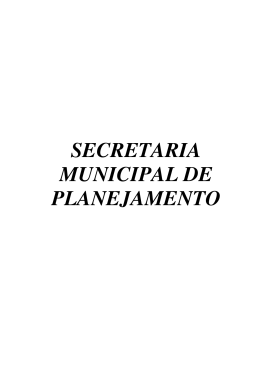 SECRETARIA MUNICIPAL DE PLANEJAMENTO