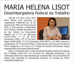 Maria Helena Lisot.cdr - Tribunal Regional do Trabalho da 4ª Região