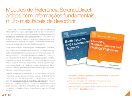 Módulos de Referência ScienceDirect: artigos com