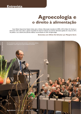 Agroecologia e o direito à alimentação
