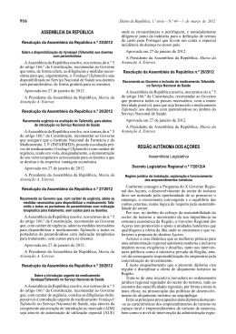 Decreto Legislativo Regional n.º 7/2012/A, de 1 de março