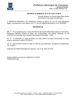 Decreto Nº 2069/2015, de 27 de Julho de 2015