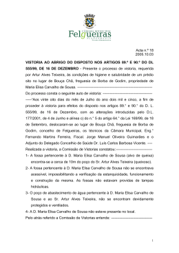 Acta n.º 18 2005.10.03 VISTORIA AO ABRIGO DO DISPOSTO NOS