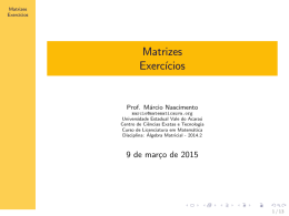 Matrizes Exercícios