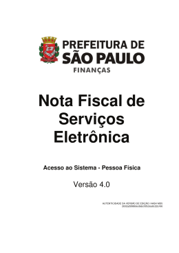 Nota Fiscal de Serviços Eletrônica