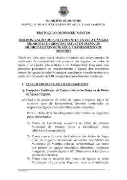 Protocolo DAU-SMAS - Câmara Municipal de Montijo
