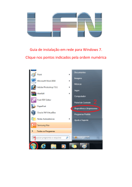Guia de instalação em rede para Windows 7. Clique nos pontos