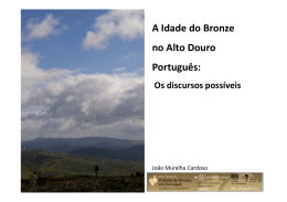 a idade do bronze no alto douro português: os discursos possíveis