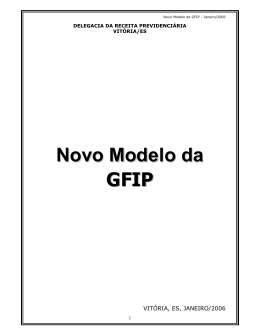 Novo Modelo da GFIP