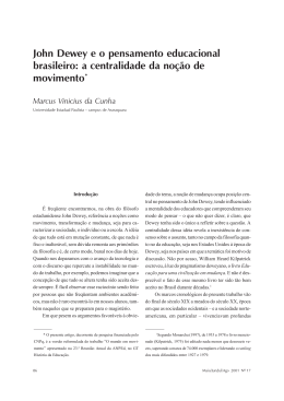 John Dewey e o pensamento educacional brasileiro: a