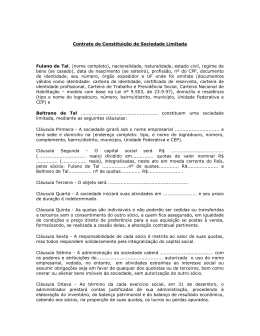 Modelo de Contrato - Contrato Social Limitada