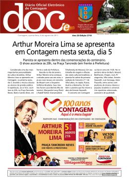 Arthur Moreira Lima se apresenta em Contagem nesta sexta, dia 5