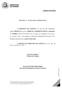 Decreto N. 279 de 30/01/2015