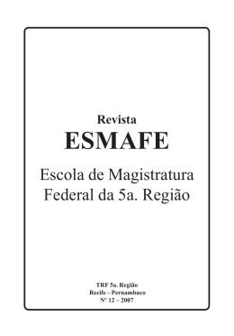 revista esmafe 12 final - Tribunal Regional Federal da 5ª Região