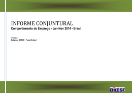 INFORME Conjuntural Emprego Caged - Brasil Jan