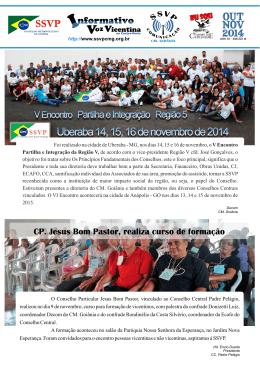 OUT NOV 2014 - Conselho Metropolitano de Goiânia da SSVP