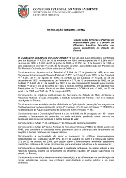 Resolução n° 081/2010 - CEMA (PR) - Ecotox Análise e Consultoria