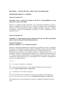 RECURSOS – AGENTE DPF 2014 - PROVA DE CONTABILIDADE