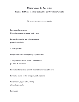 Poemas de Dante Medina traducidos al portugués por Cristiane