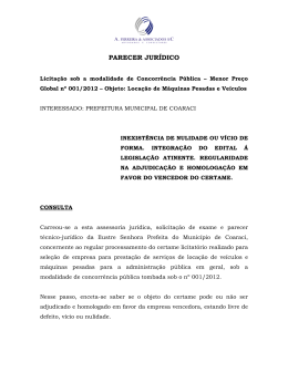 PARECER JURÍDICO - Portal da Prefeitura Municipal de Coaraci