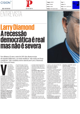 Larry Diamond A recessão democrática é real mas não é severa