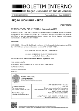 seção judiciária - sede - Justiça Federal – Seção Judiciária do Rio