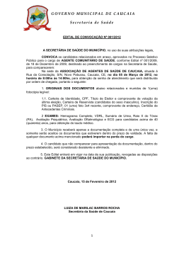 ANEXO I - Governo Municipal de Caucaia