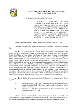 Lei 0464 - Câmara Municipal de Capivari do Sul