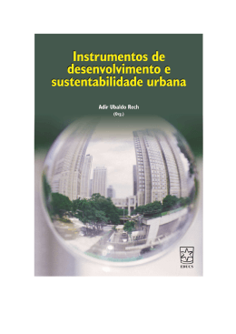 Instrumentos de desenvolvimento e sustentabilidade urbana